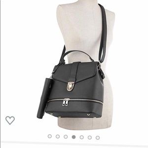 Black Handbag / Purse / Crossbody / Backpack - Carried Once
